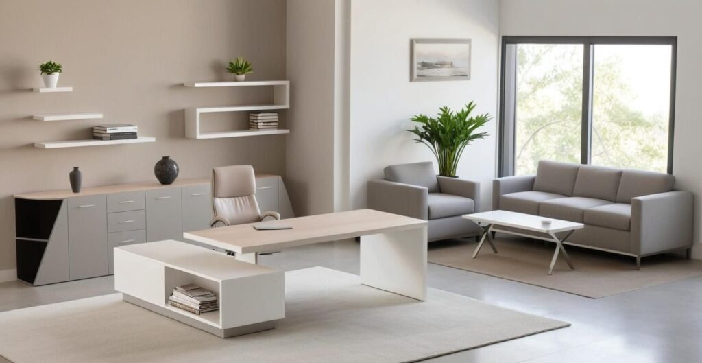 Vezetői tárgyalótér zónázása bútorokkal